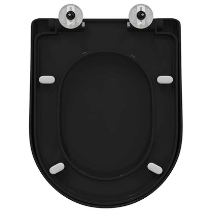 Toilet Seat Adjustable Black 48 x 36.5 x 4.5 cm Polypropylene