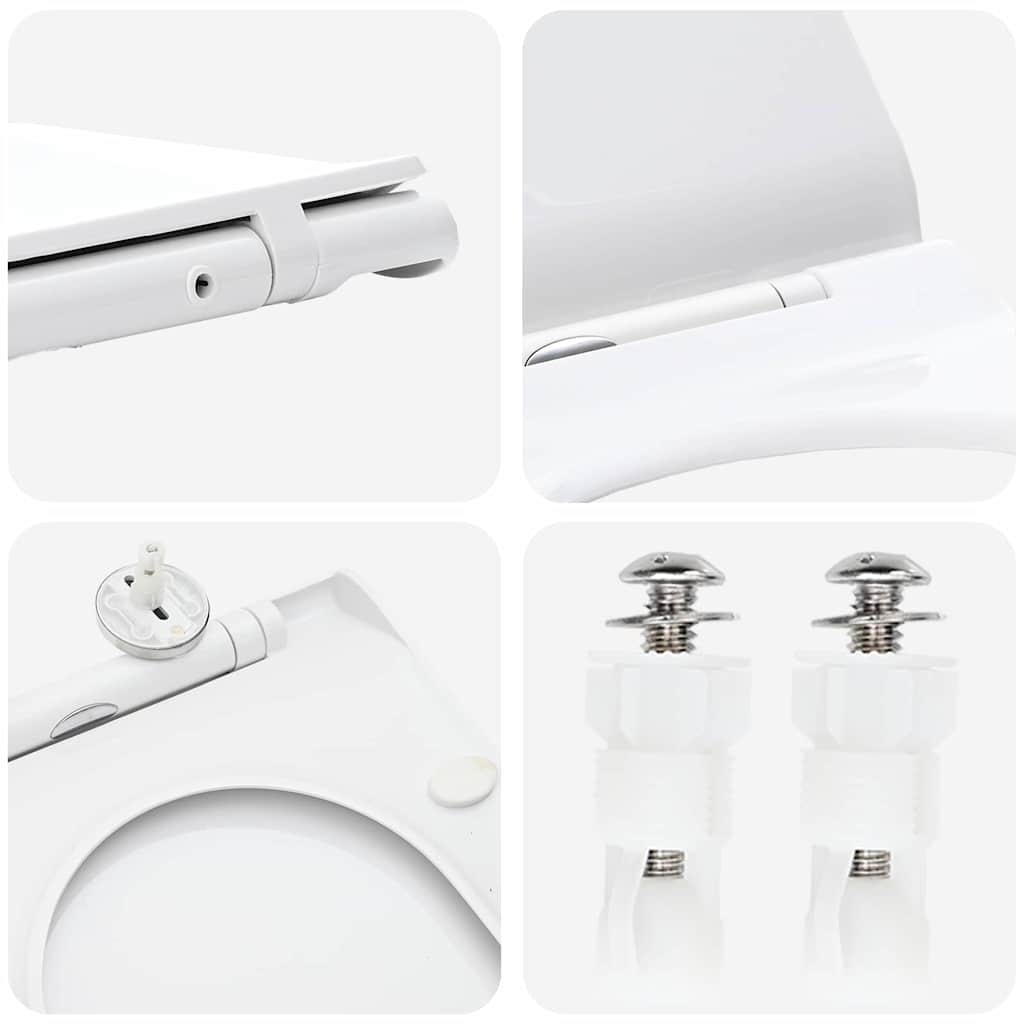 Toilet Seat Adjustable White 50 x 36.5 x 5 cm Polypropylene