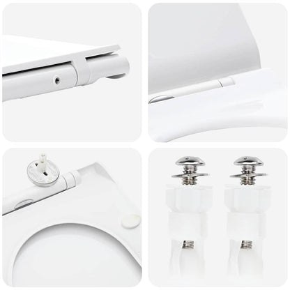 Toilet Seat Adjustable White 50 x 36.5 x 5 cm Polypropylene