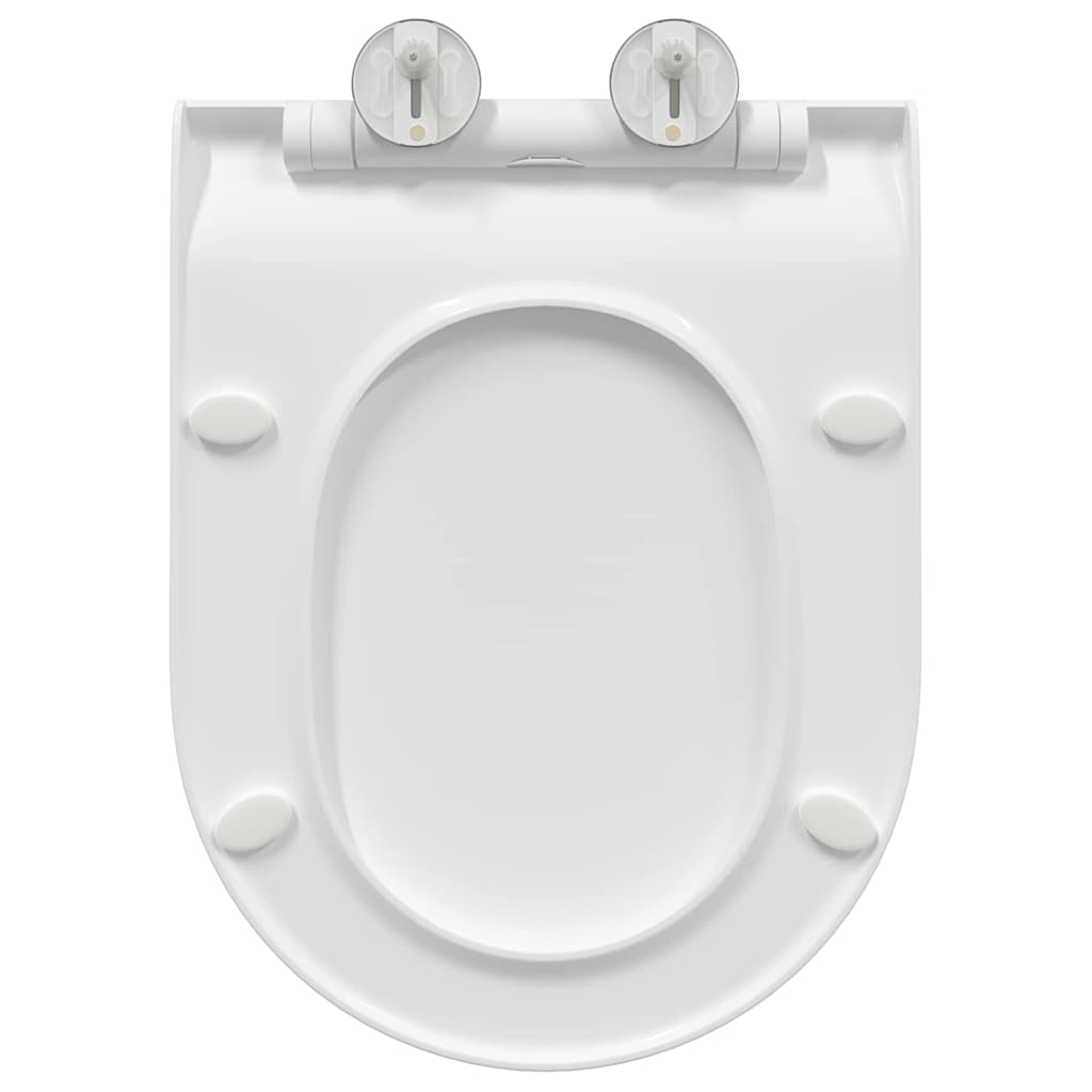 Toilet Seat Adjustable White 50 x 36.5 x 5 cm Polypropylene