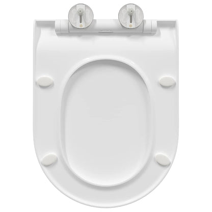 Toilet Seat Adjustable White 50 x 36.5 x 5 cm Polypropylene