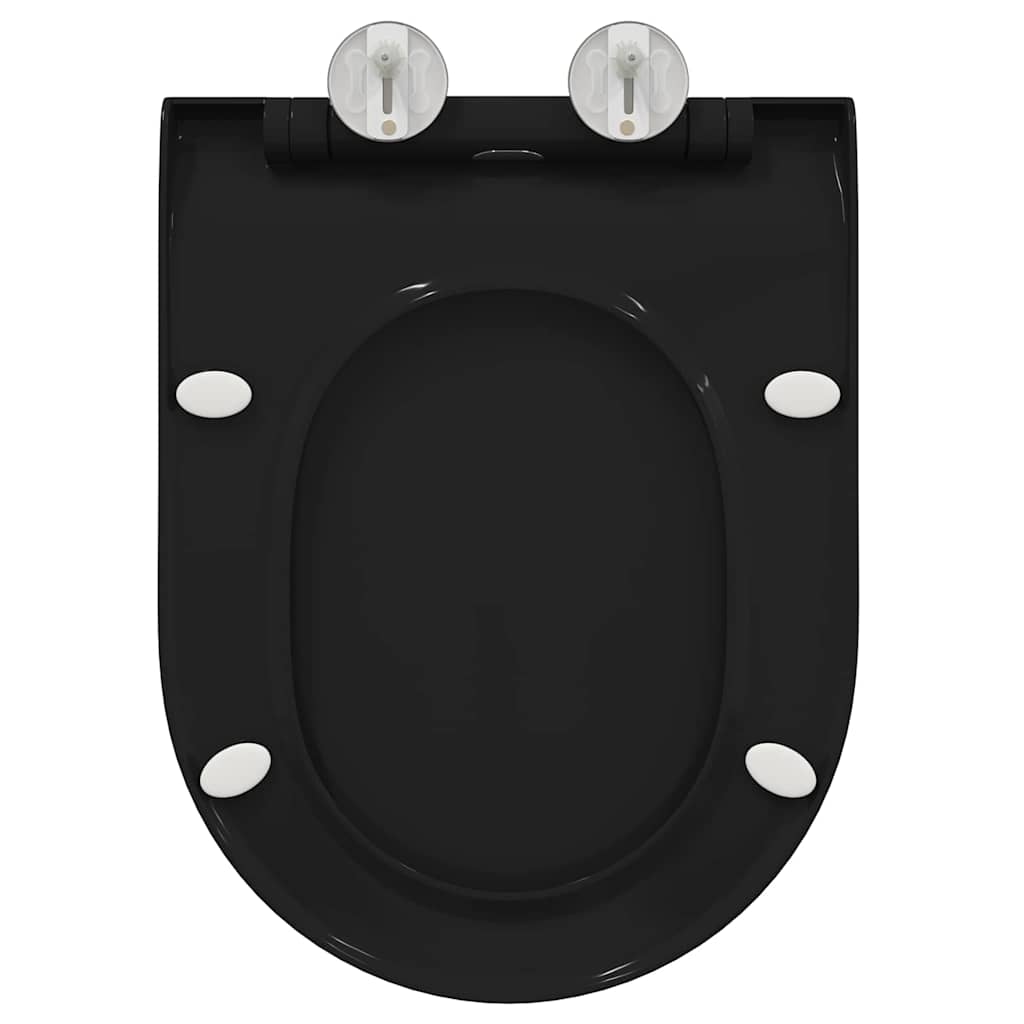 Toilet Seat Adjustable Black 50 x 36.5 x 5 cm Polypropylene