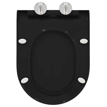 Toilet Seat Adjustable Black 50 x 36.5 x 5 cm Polypropylene