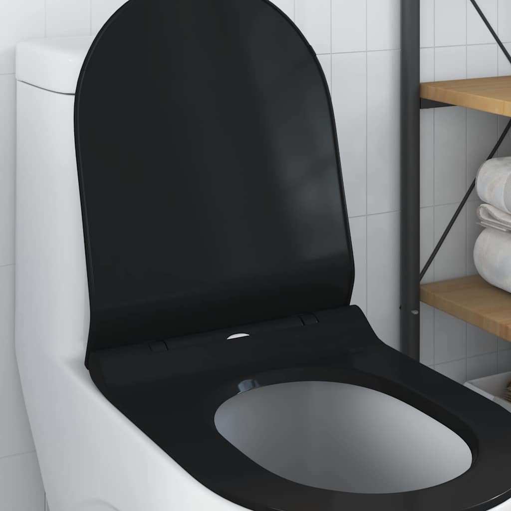 Toilet Seat Adjustable Black 50 x 36.5 x 5 cm Polypropylene