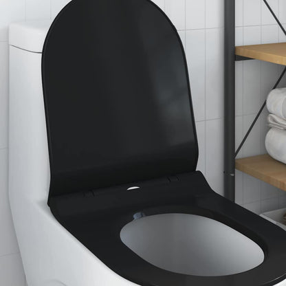 Toilet Seat Adjustable Black 50 x 36.5 x 5 cm Polypropylene