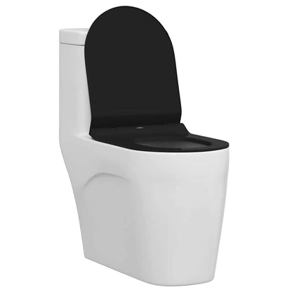 Toilet Seat Adjustable Black 50 x 36.5 x 5 cm Polypropylene