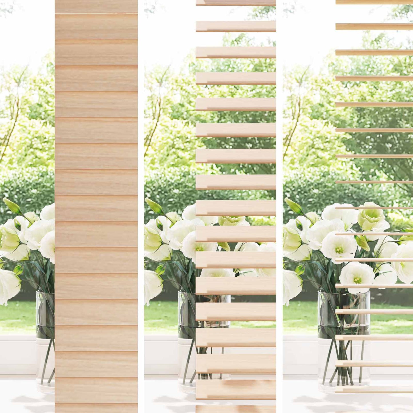 Venetian Blind Oak Look 75 x 130 cm 35 mm Solid Paulownia Wood