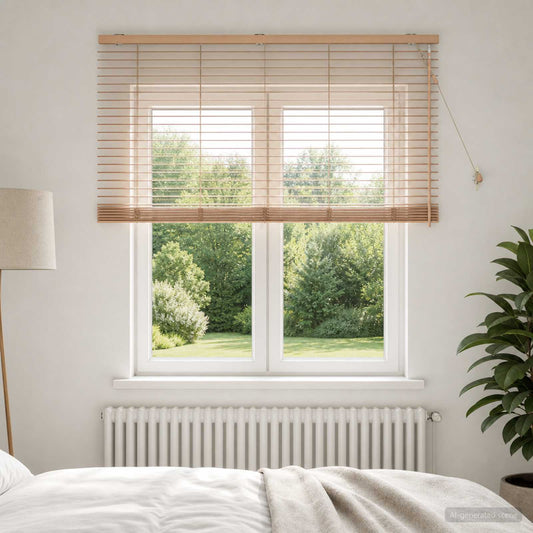 Venetian Blind Oak Look 135 x 130 cm 35 mm Solid Paulownia Wood