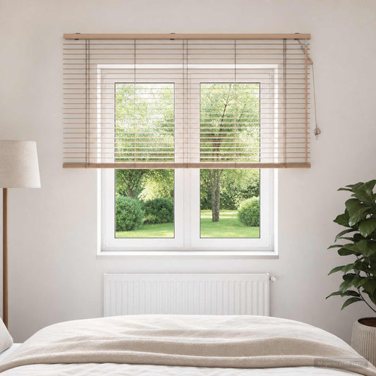 Venetian Blind Oak Look 145 x 130 cm 35 mm Solid Paulownia Wood