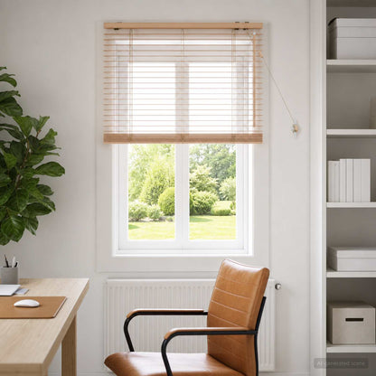 Venetian Blind Oak Look 95 x 160 cm 35 mm Solid Paulownia Wood
