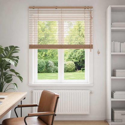 Venetian Blind Oak Look 115 x 160 cm 35 mm Solid Paulownia Wood