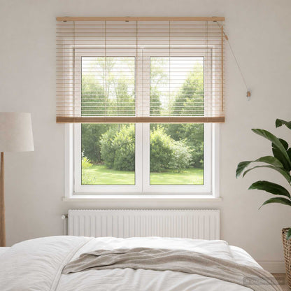 Venetian Blind Oak Look 140 x 160 cm 35 mm Solid Paulownia Wood