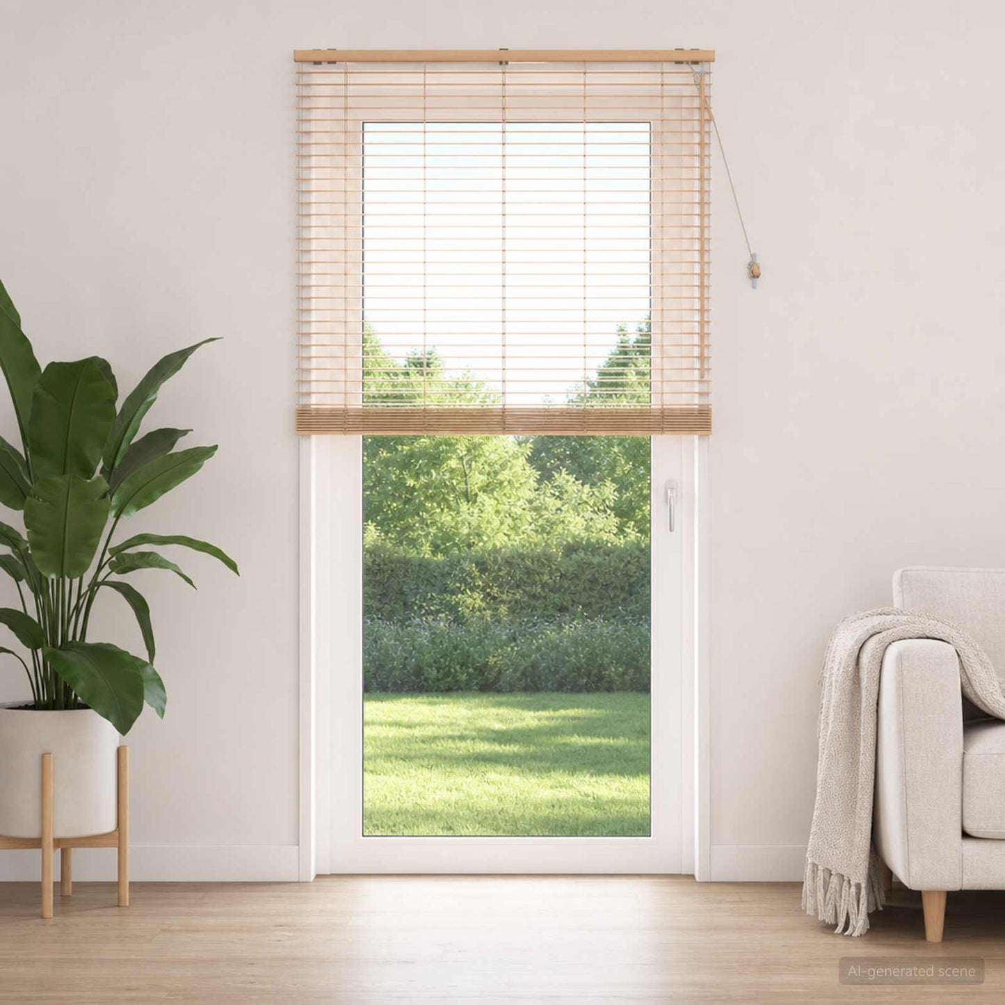 Venetian Blind Oak Look 135 x 250 cm 35 mm Solid Paulownia Wood