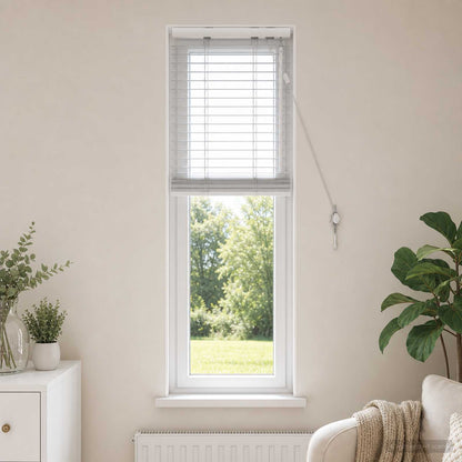 Venetian Blind White 45 x 130 cm 35 mm Solid Paulownia Wood