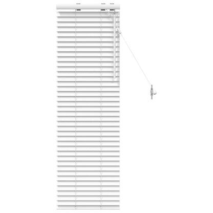 Venetian Blind White 50 x 130 cm 35 mm Solid Paulownia Wood
