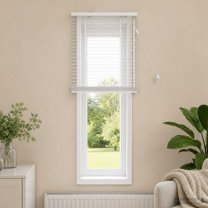 Venetian Blind White 55 x 130 cm 35 mm Solid Paulownia Wood