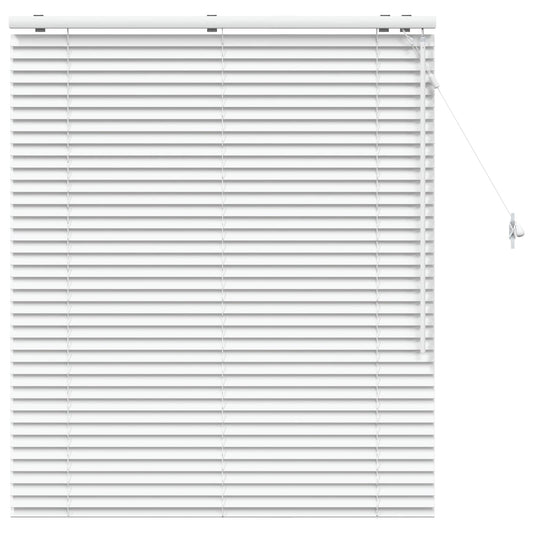 Venetian Blind White 115 x 130 cm 35 mm Solid Paulownia Wood