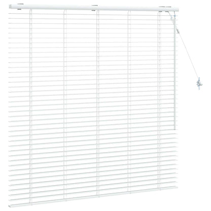 Venetian Blind White 125 x 130 cm 35 mm Solid Paulownia Wood