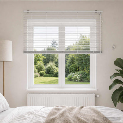 Venetian Blind White 145 x 130 cm 35 mm Solid Paulownia Wood