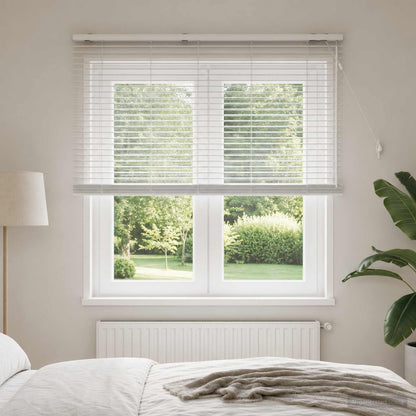 Venetian Blind White 140 x 160 cm 35 mm Solid Paulownia Wood