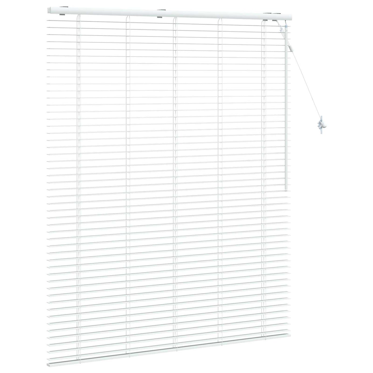 Venetian Blind White 125 x 160 cm 35 mm Solid Paulownia Wood
