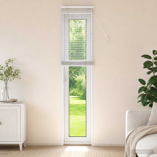 Venetian Blind White 50 x 250 cm 35 mm Solid Paulownia Wood