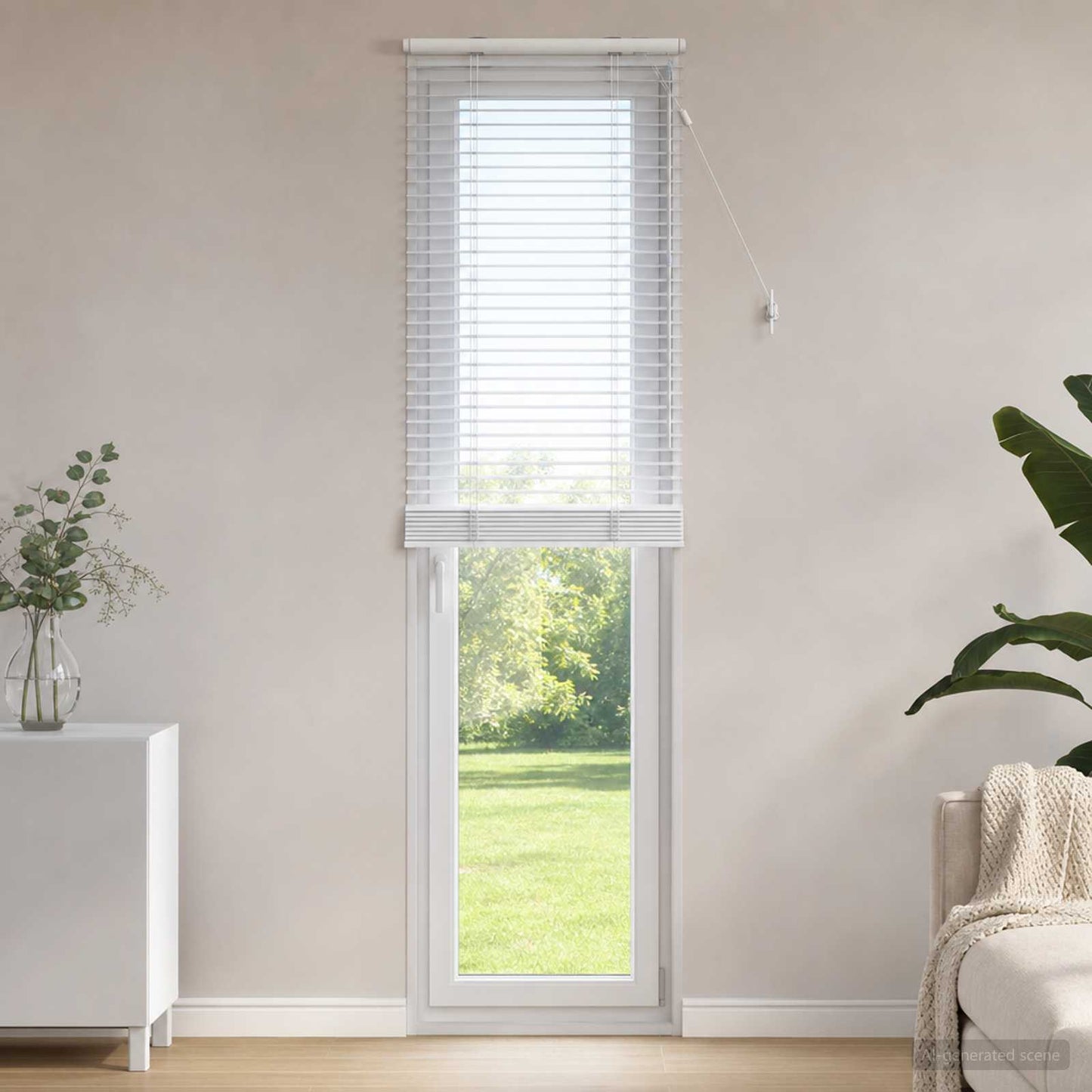Venetian Blind White 60 x 250 cm 35 mm Solid Paulownia Wood