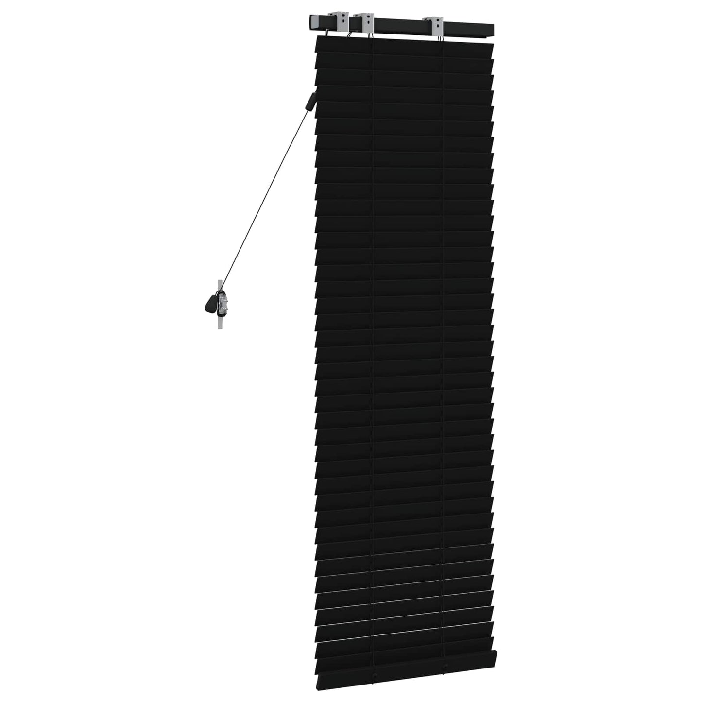 Venetian Blind Black 45 x 130 cm 35 mm Solid Paulownia Wood