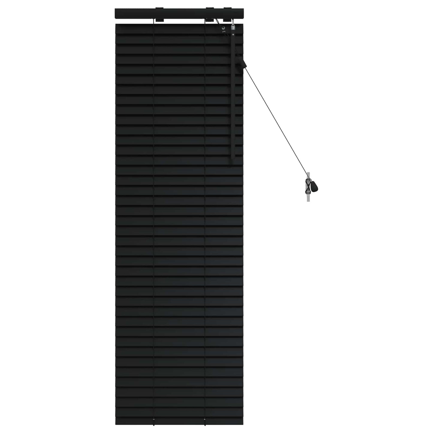 Venetian Blind Black 50 x 130 cm 35 mm Solid Paulownia Wood