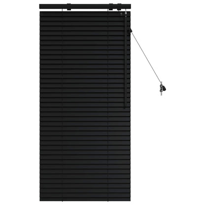 Venetian Blind Black 55 x 130 cm 35 mm Solid Paulownia Wood