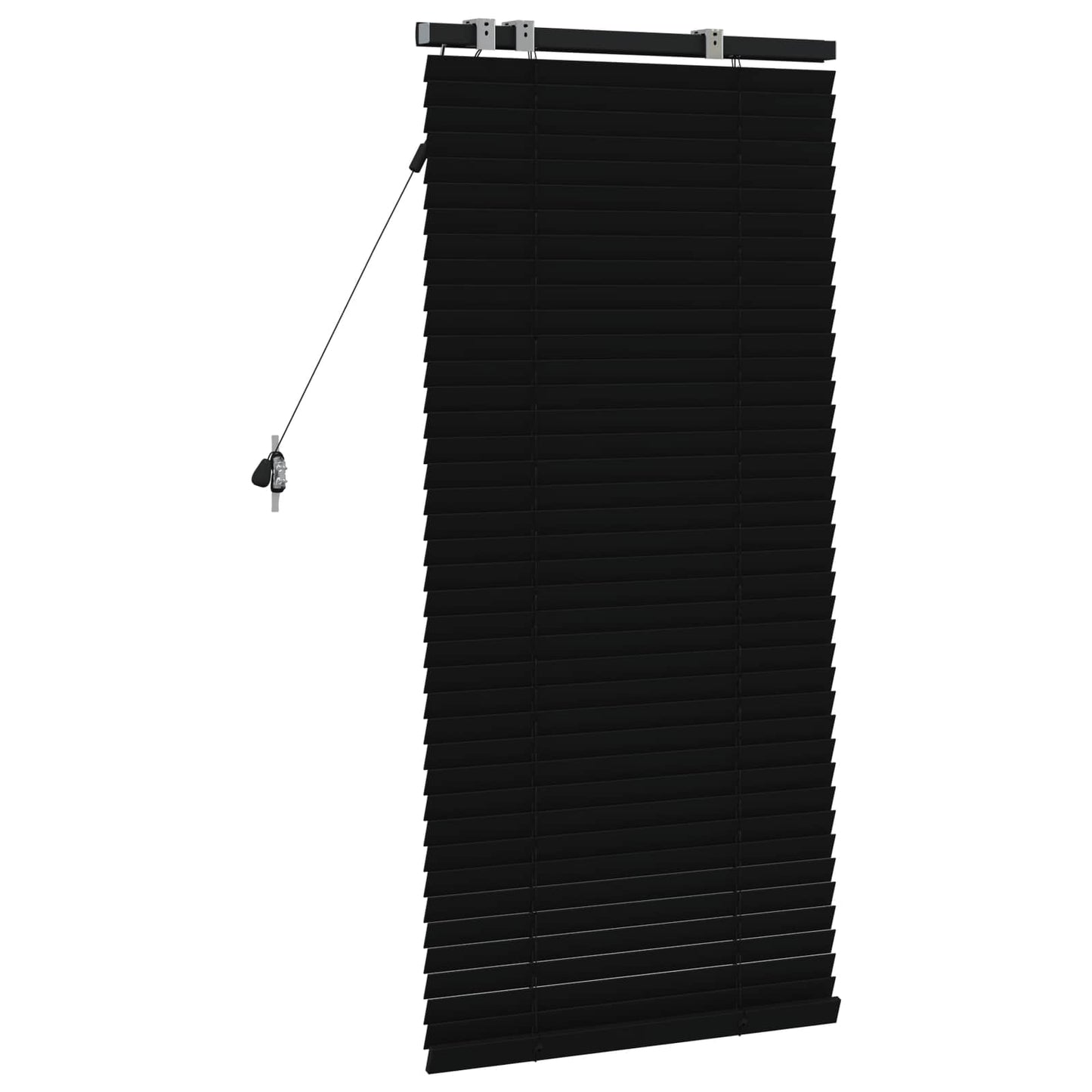 Venetian Blind Black 60 x 130 cm 35 mm Solid Paulownia Wood