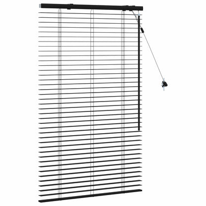 Venetian Blind Black 70 x 130 cm 35 mm Solid Paulownia Wood