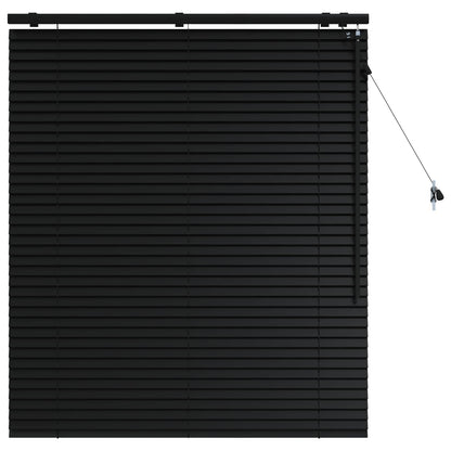Venetian Blind Black 105 x 130 cm 35 mm Solid Paulownia Wood