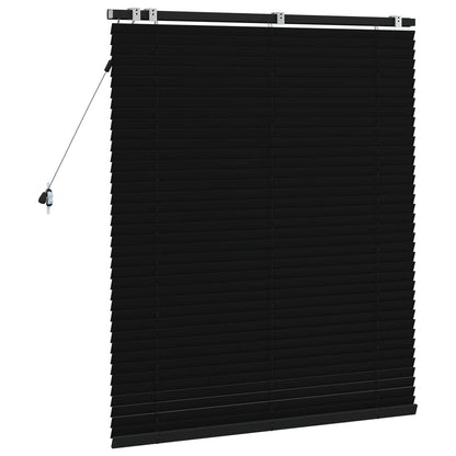 Venetian Blind Black 120 x 130 cm 35 mm Solid Paulownia Wood