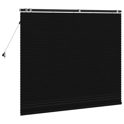 Venetian Blind Black 135 x 130 cm 35 mm Solid Paulownia Wood