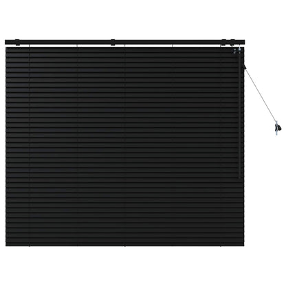 Venetian Blind Black 140 x 130 cm 35 mm Solid Paulownia Wood