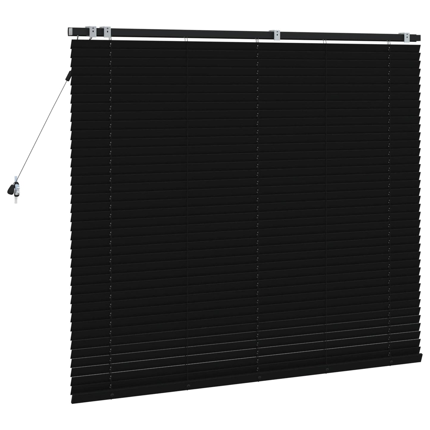 Venetian Blind Black 150 x 130 cm 35 mm Solid Paulownia Wood