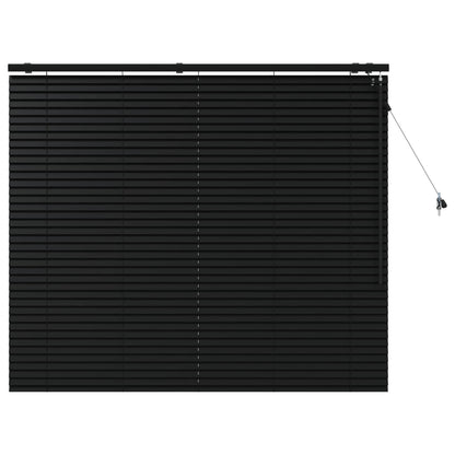 Venetian Blind Black 155 x 130 cm 35 mm Solid Paulownia Wood