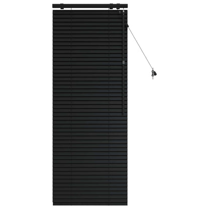 Venetian Blind Black 65 x 160 cm 35 mm Solid Paulownia Wood