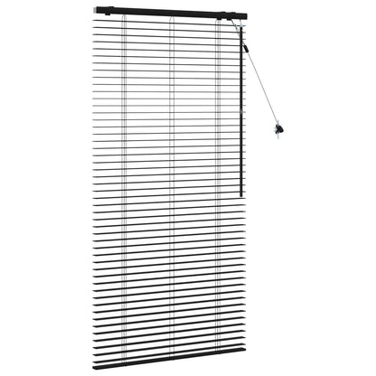 Venetian Blind Black 75 x 160 cm 35 mm Solid Paulownia Wood