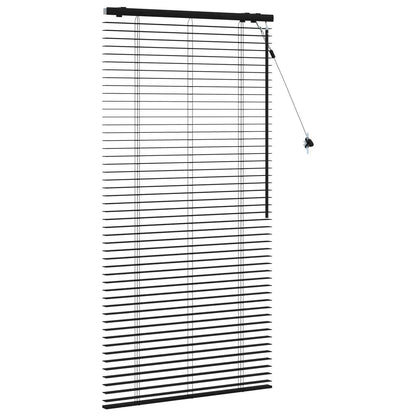 Venetian Blind Black 85 x 160 cm 35 mm Solid Paulownia Wood
