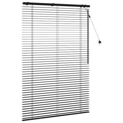 Venetian Blind Black 105 x 160 cm 35 mm Solid Paulownia Wood