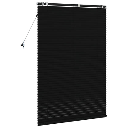 Venetian Blind Black 120 x 160 cm 35 mm Solid Paulownia Wood