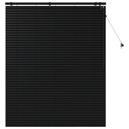 Venetian Blind Black 135 x 160 cm 35 mm Solid Paulownia Wood