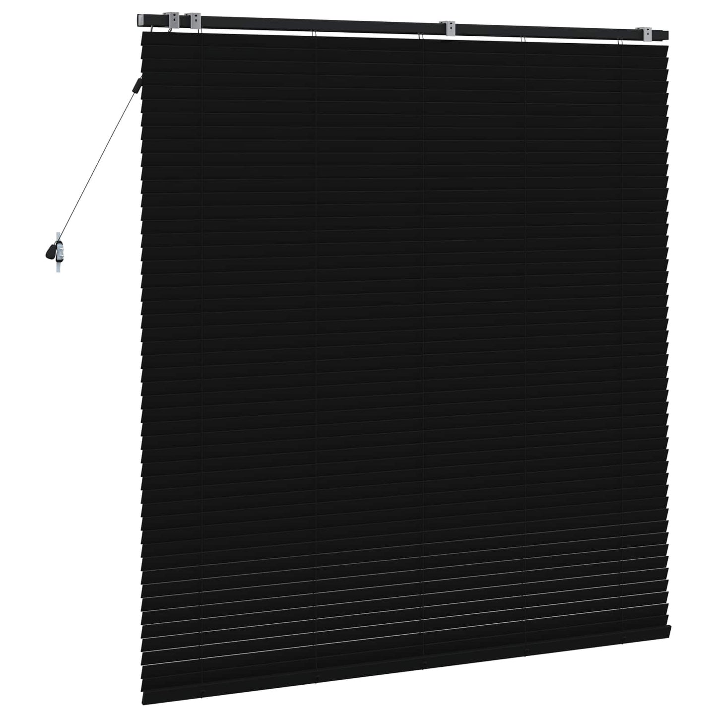 Venetian Blind Black 150 x 160 cm 35 mm Solid Paulownia Wood