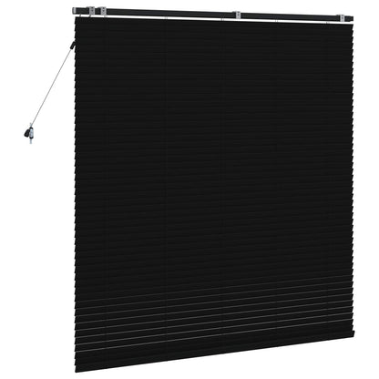 Venetian Blind Black 150 x 160 cm 35 mm Solid Paulownia Wood