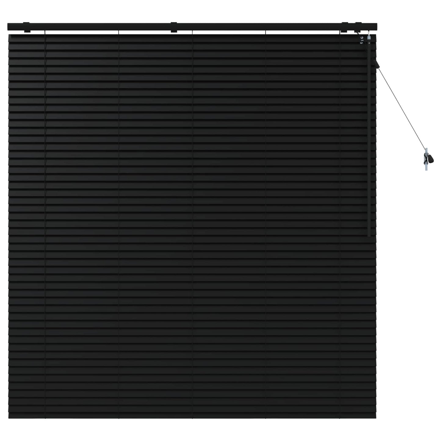 Venetian Blind Black 160 x 160 cm 35 mm Solid Paulownia Wood