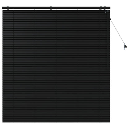Venetian Blind Black 160 x 160 cm 35 mm Solid Paulownia Wood