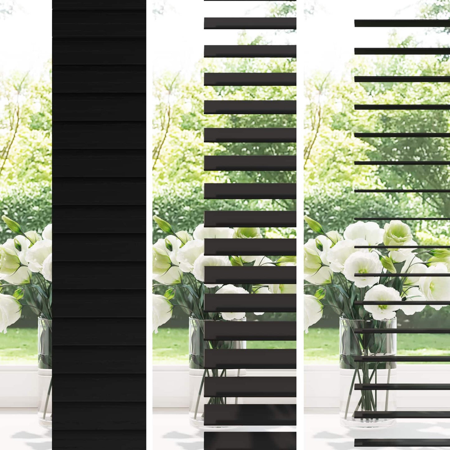 Venetian Blind Black 65 x 250 cm 35 mm Solid Paulownia Wood