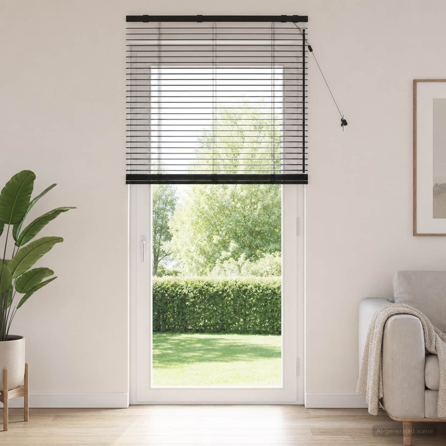 Venetian Blind Black 70 x 250 cm 35 mm Solid Paulownia Wood